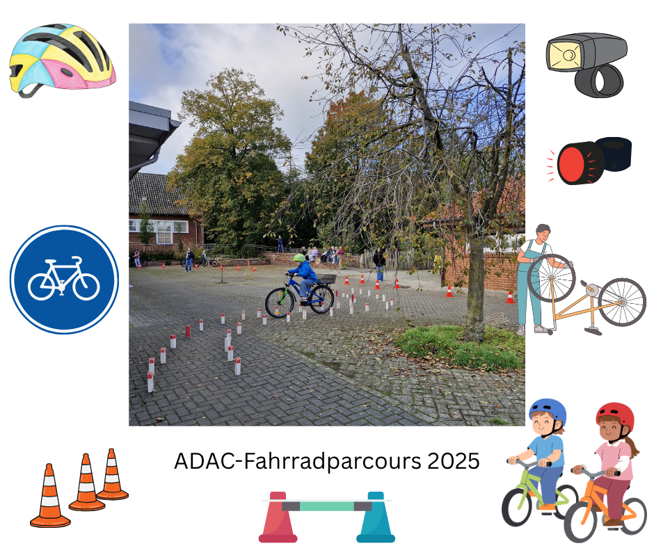 Helm auf und los! – Der ADAC-Fahrradparcours war an unserer Schule