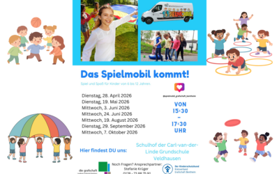 Das Spielmobil kommt! Riesiger Spielspaß an der Carl-van-der-Linde-Schule!